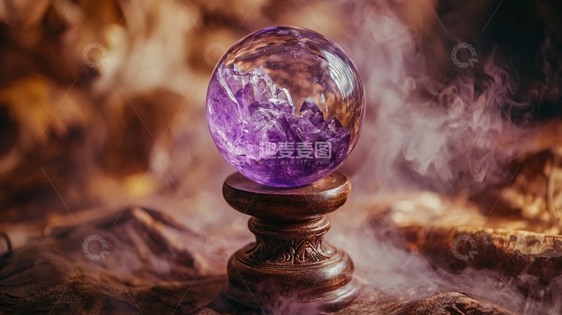 高清大图下载【趣麦麦图】紫色水晶球