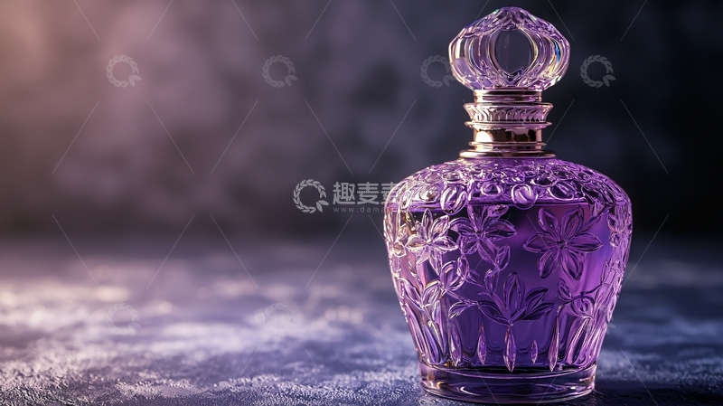 高清大图下载【趣麦麦图】紫色香水瓶