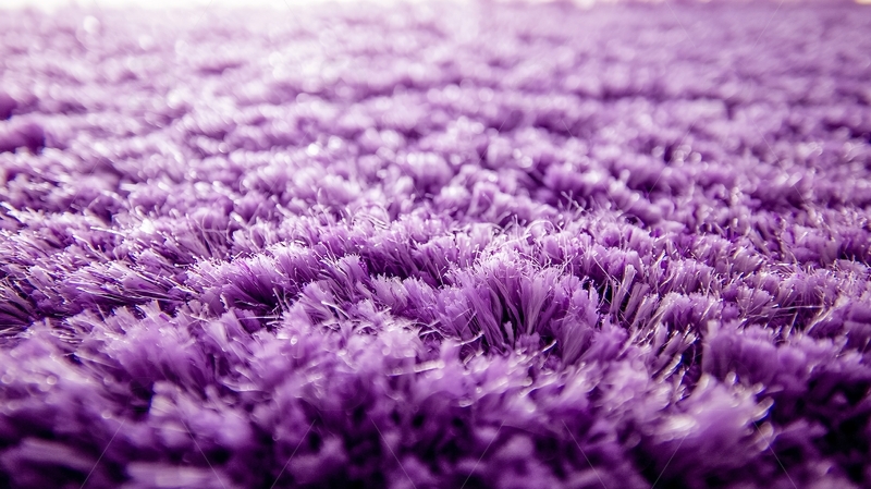 紫色毛绒地毯特写