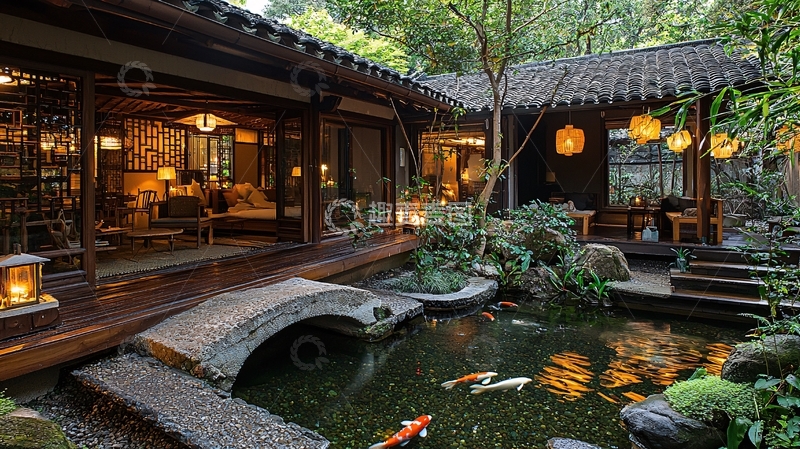 高清大图下载【趣麦麦图】中式庭院