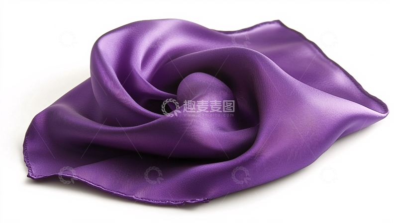 高清大图下载【趣麦麦图】紫色丝绸方巾