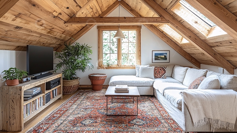 高清大图下载【趣麦麦图】温馨阁楼客厅