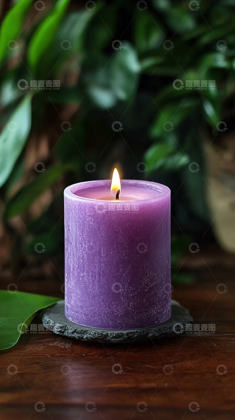 高清大图下载【趣麦麦图】紫色蜡烛