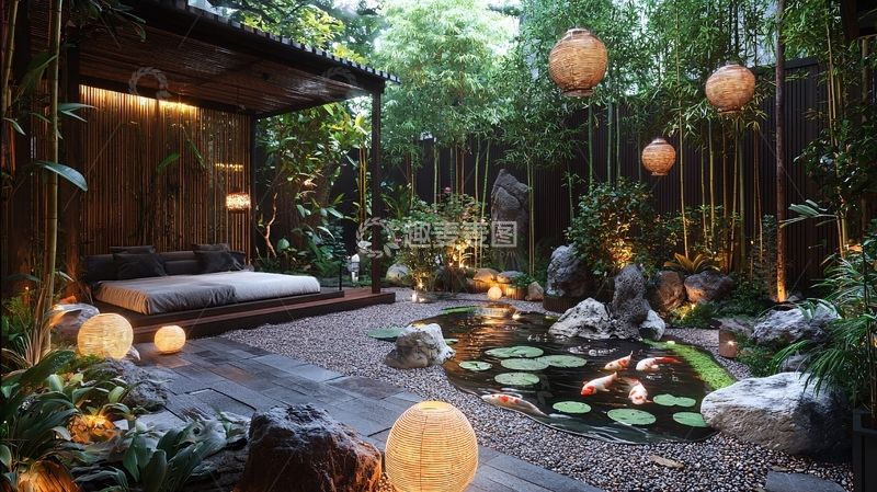高清大图下载【趣麦麦图】禅意庭院景观设计