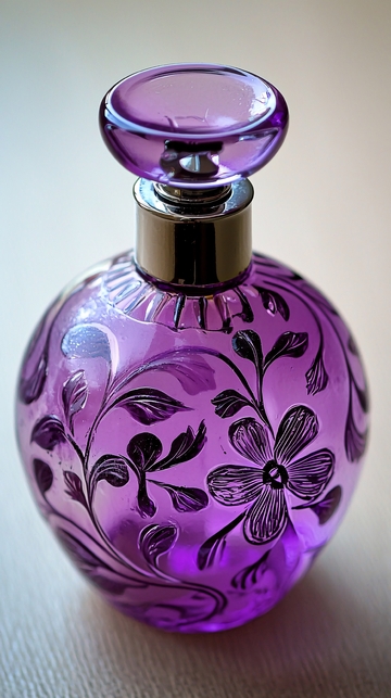 紫色玻璃香水瓶