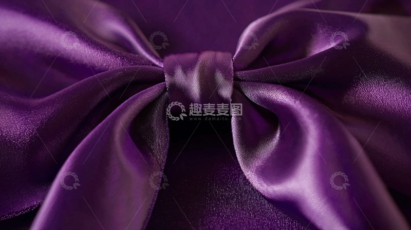 高清大图下载【趣麦麦图】紫色丝绸蝴蝶结