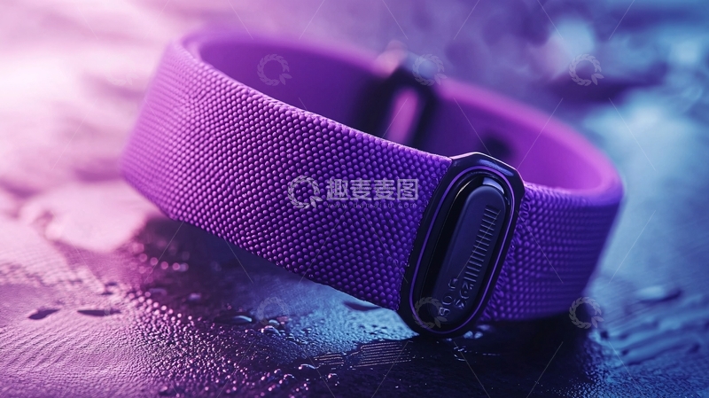 高清大图下载【趣麦麦图】紫色运动手环