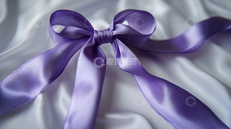 高清大图下载【趣麦麦图】紫色丝带蝴蝶结