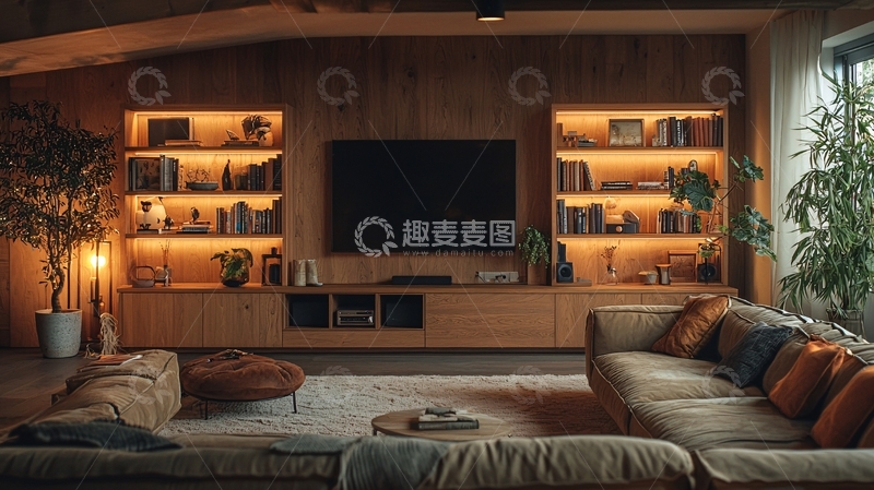 高清大图下载【趣麦麦图】温馨舒适的客厅