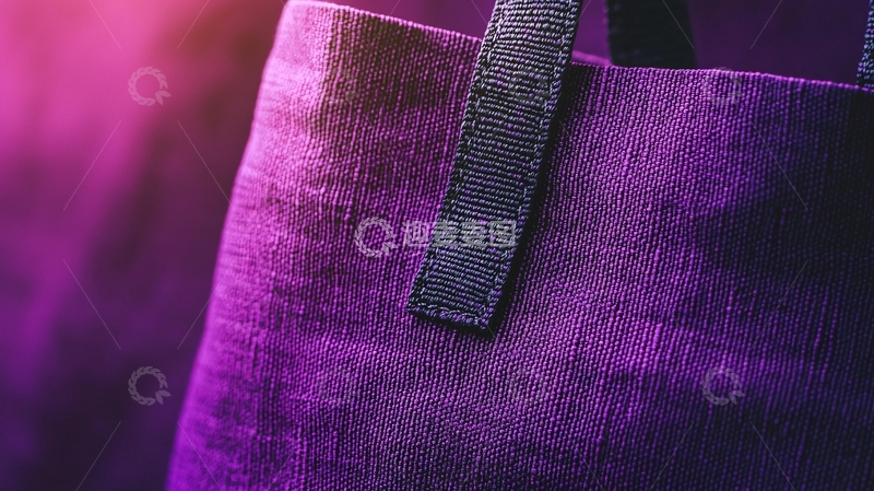 高清大图下载【趣麦麦图】紫色布袋特写