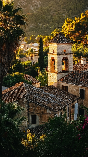 夕阳下的西班牙小镇