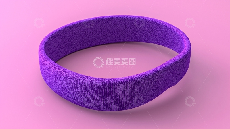 高清大图下载【趣麦麦图】紫色硅胶手环