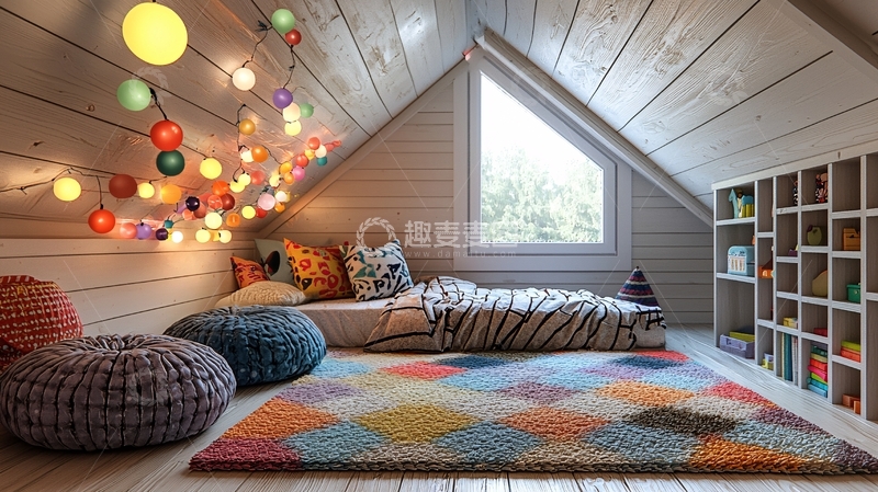 高清大图下载【趣麦麦图】阁楼改造温馨舒适角落