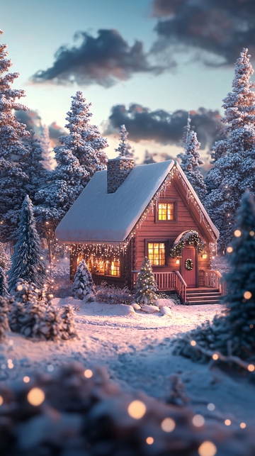 雪夜小屋