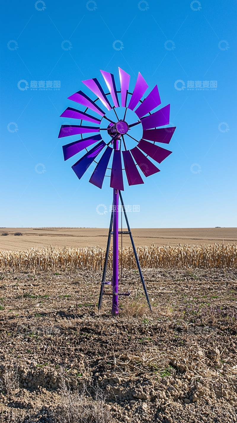 高清大图下载【趣麦麦图】紫色风车
