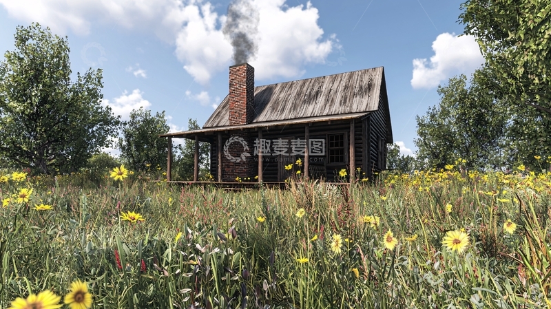 高清大图下载【趣麦麦图】田园乡村小屋