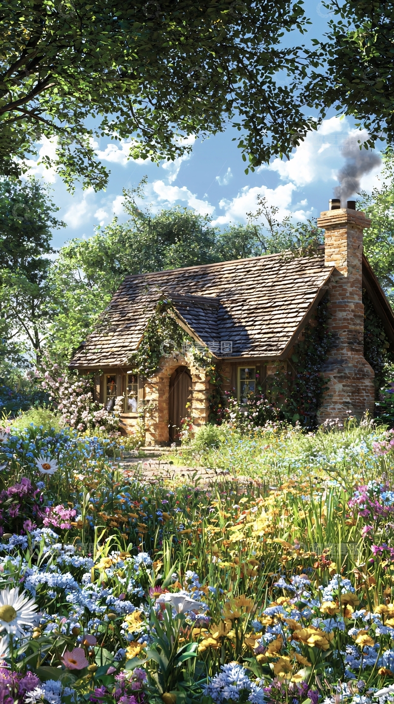 高清大图下载【趣麦麦图】森林小屋