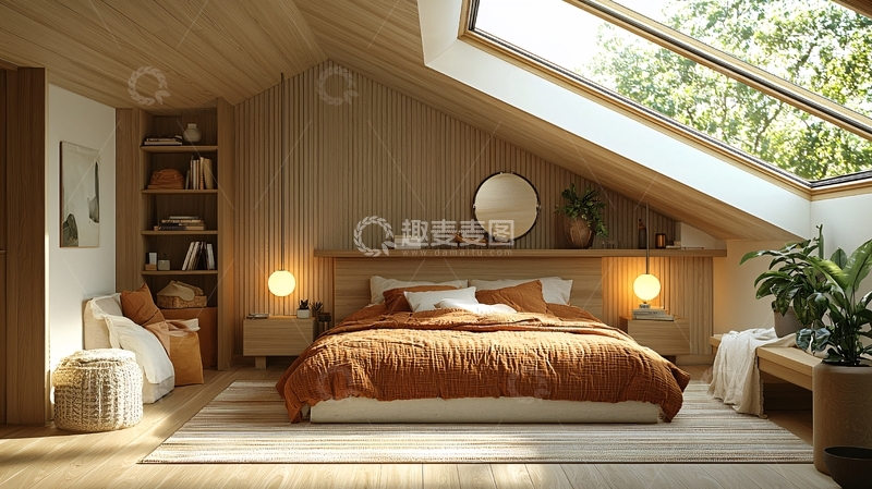 高清大图下载【趣麦麦图】阁楼卧室