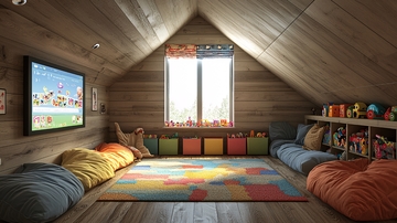 阁楼温馨儿童游戏室