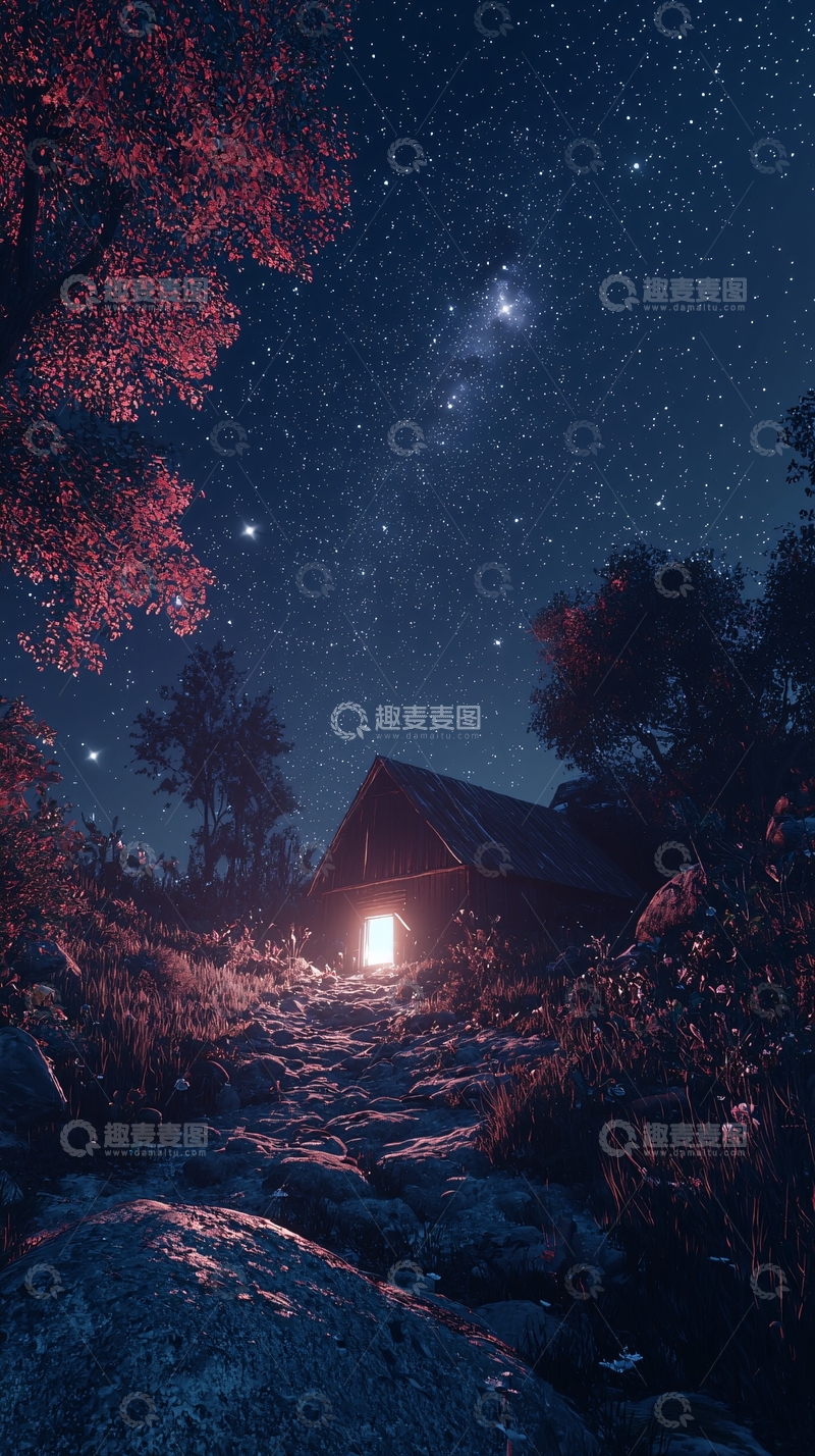 高清大图下载【趣麦麦图】星空小屋
