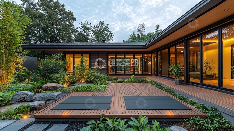 高清大图下载【趣麦麦图】现代日式庭院景观