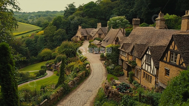 高清大图下载【趣麦麦图】田园乡村道路景观