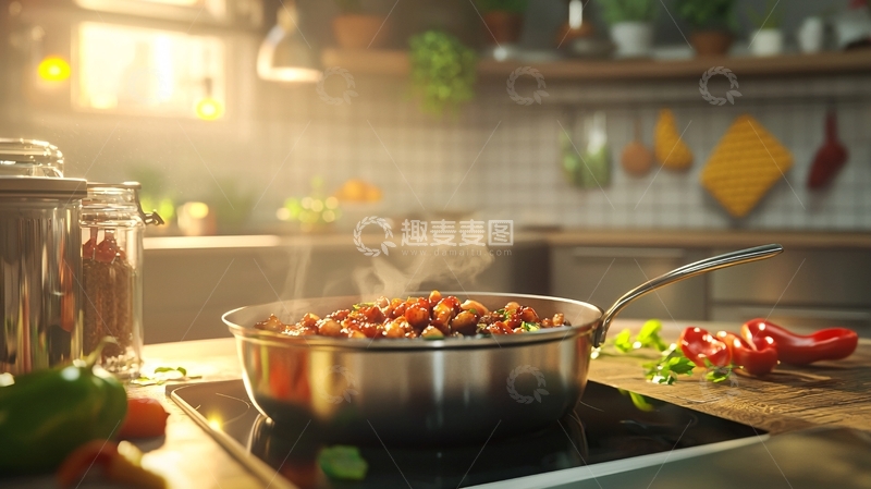 高清大图下载【趣麦麦图】烹饪中的美食