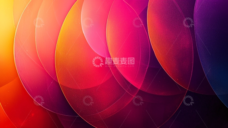 高清大图下载【趣麦麦图】抽象彩色渐变圆环背景
