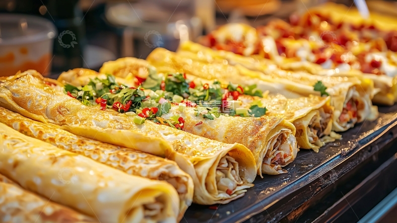 高清大图下载【趣麦麦图】煎饼卷