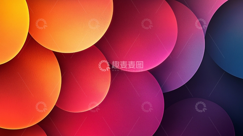 高清大图下载【趣麦麦图】渐变色圆球堆叠背景