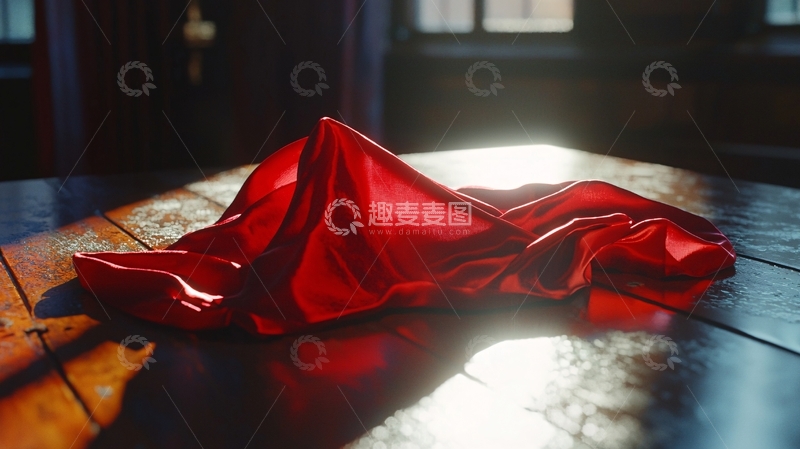 高清大图下载【趣麦麦图】红丝绸布料质感高清图片