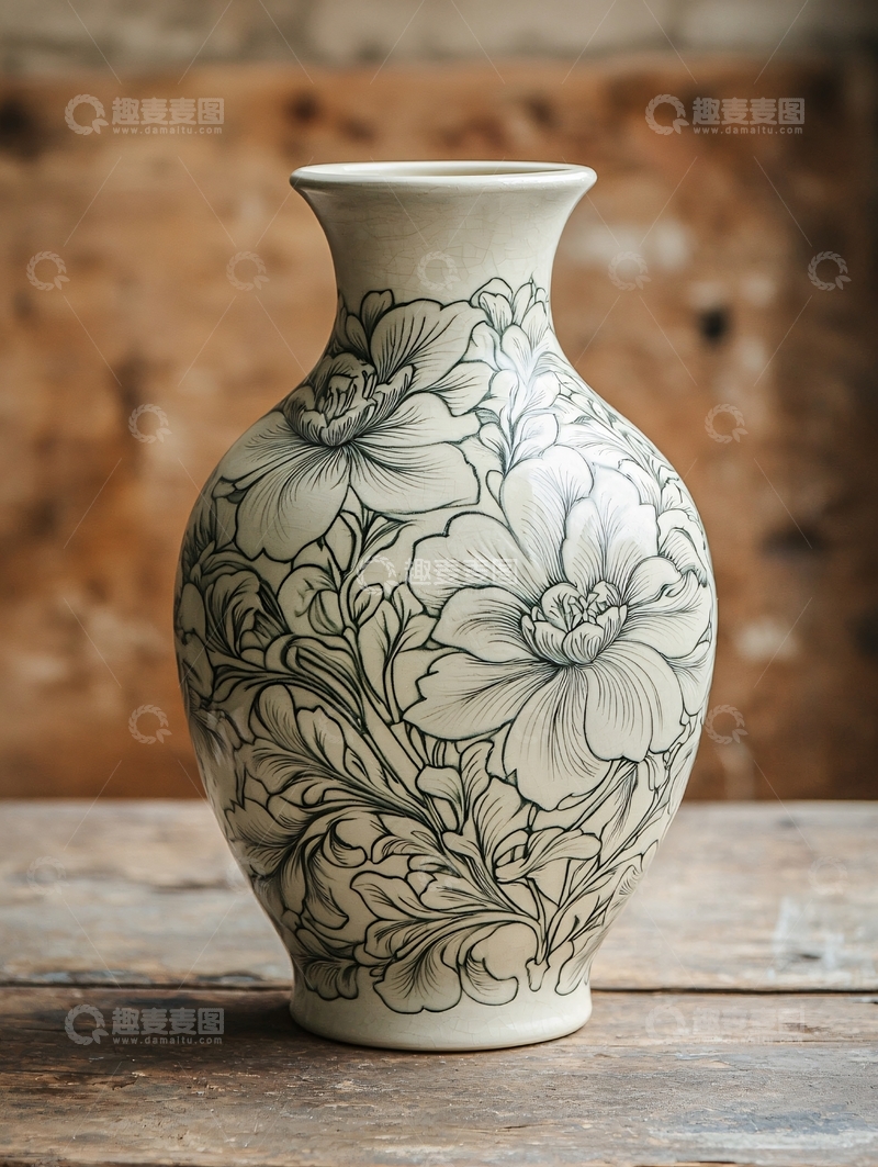 高清大图下载【趣麦麦图】白色花瓶