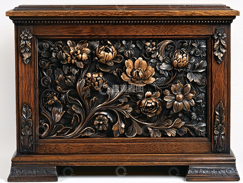 高清大图下载【趣麦麦图】复古雕花木柜