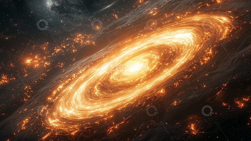 高清大图下载【趣麦麦图】燃烧的星系