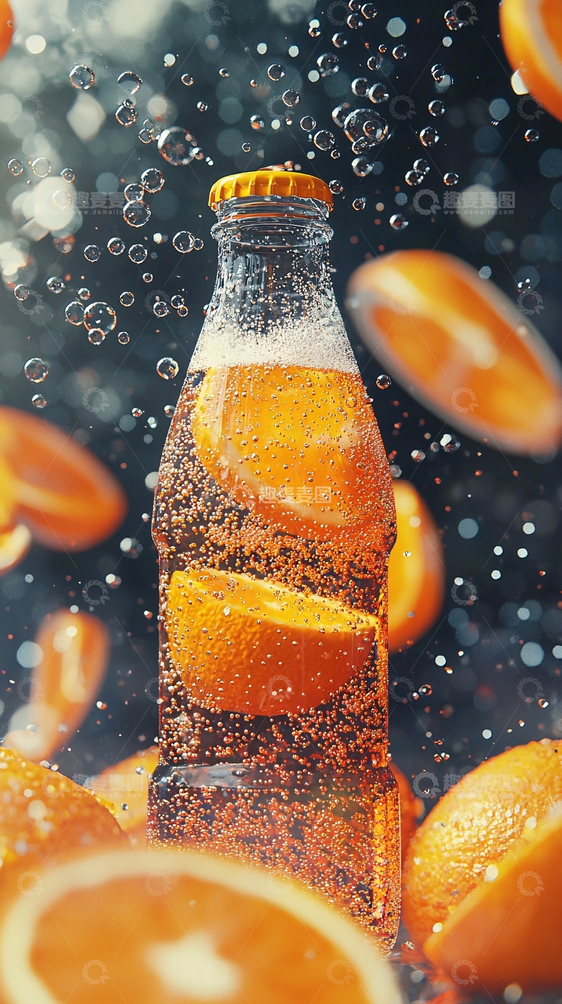 高清大图下载【趣麦麦图】橙味汽水