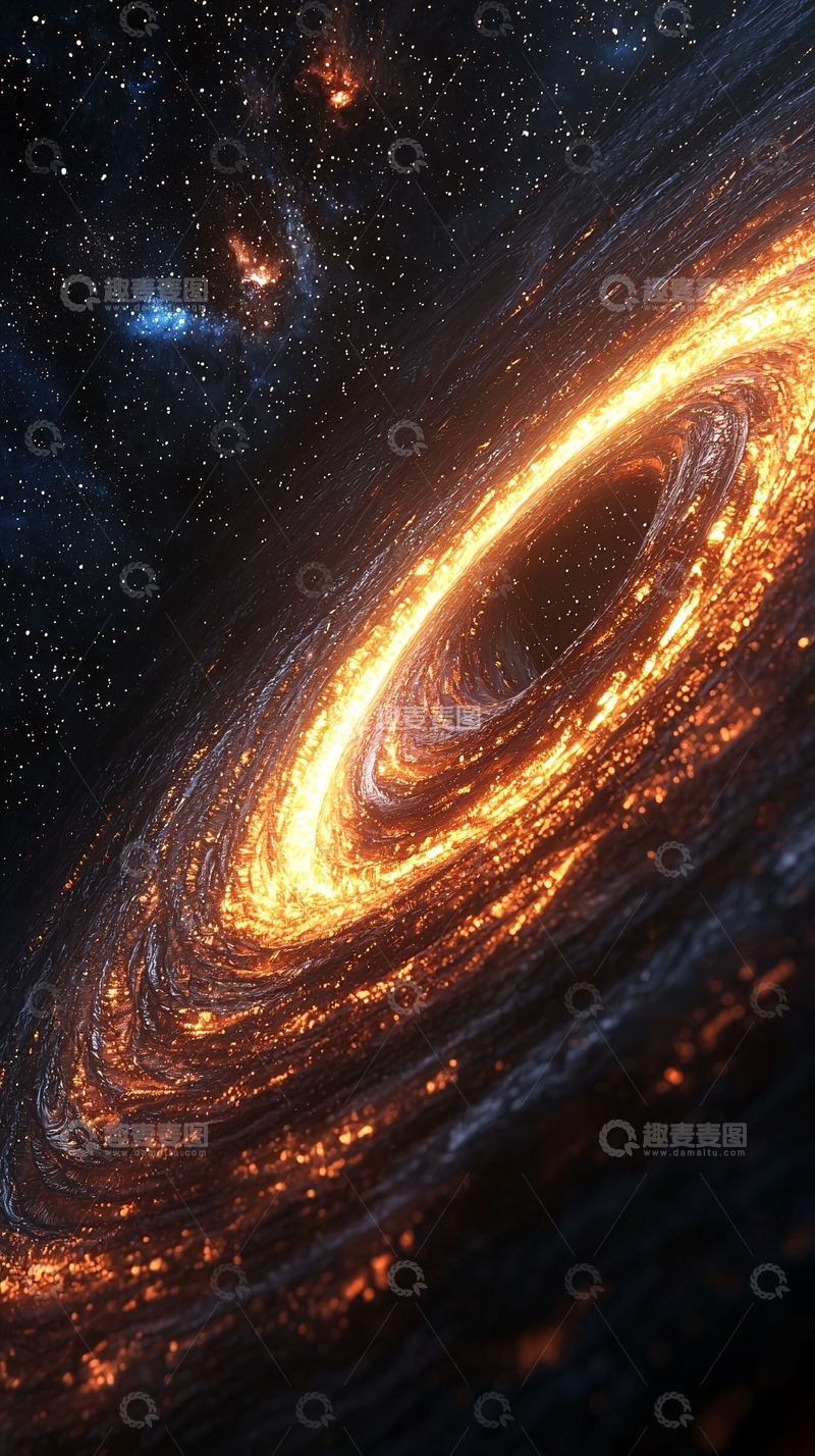 高清大图下载【趣麦麦图】星云火焰环绕的宇宙奇观