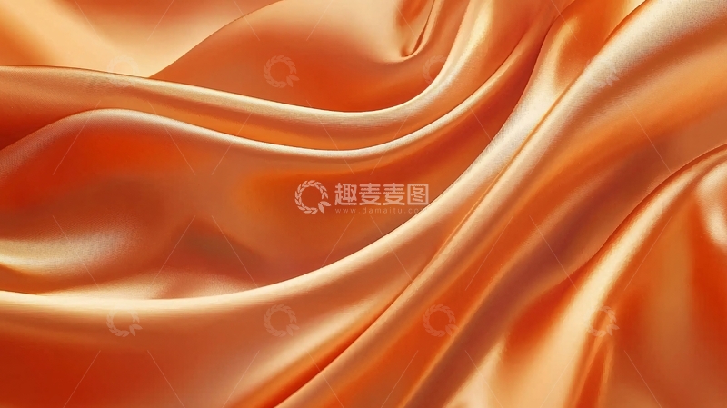高清大图下载【趣麦麦图】橙色丝绸质感