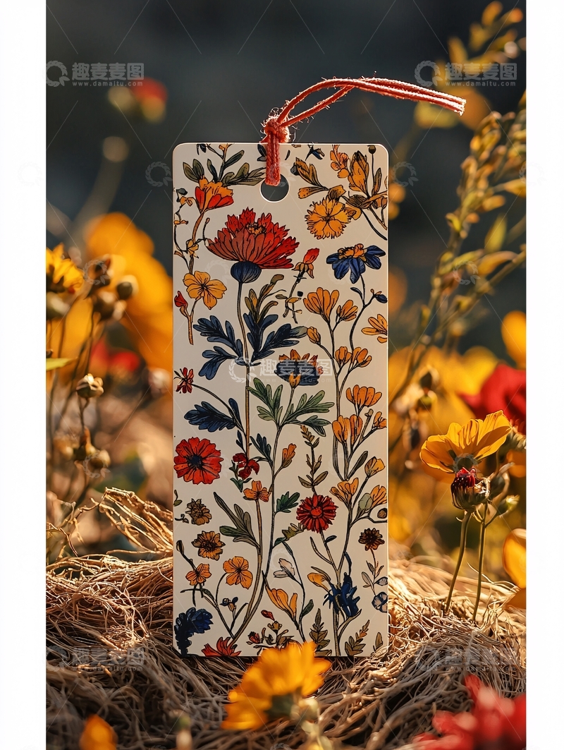 高清大图下载【趣麦麦图】花卉图案书签