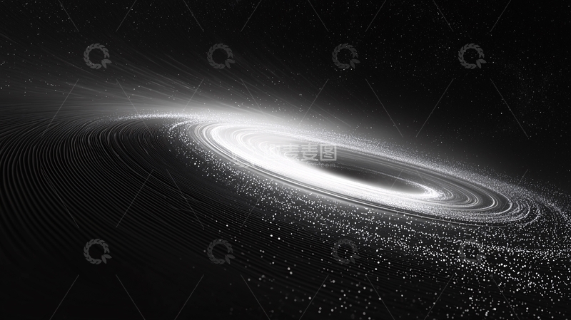 高清大图下载【趣麦麦图】黑白宇宙漩涡