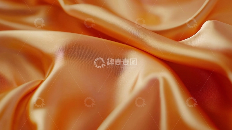 高清大图下载【趣麦麦图】橘色丝绸质感背景