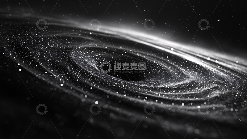 高清大图下载【趣麦麦图】星云漩涡中的黑洞