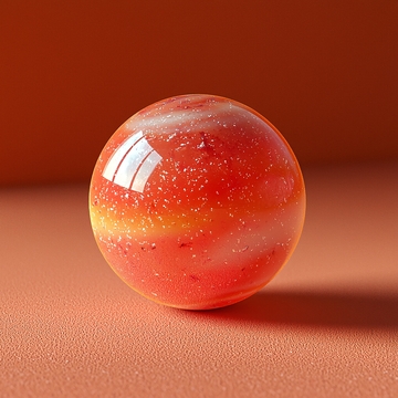 橙色玻璃球