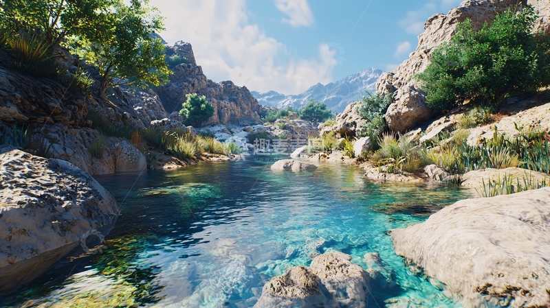 高清大图下载【趣麦麦图】山间溪流