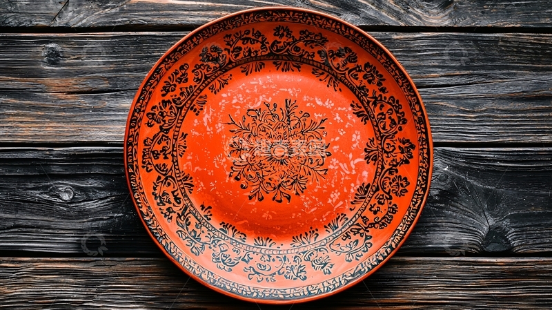 高清大图下载【趣麦麦图】橙色盘子