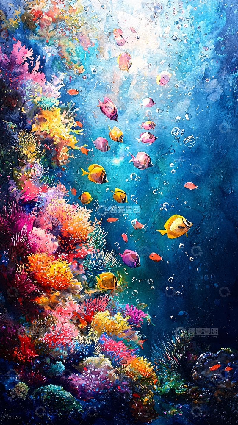 高清大图下载【趣麦麦图】五彩斑斓的海底世界