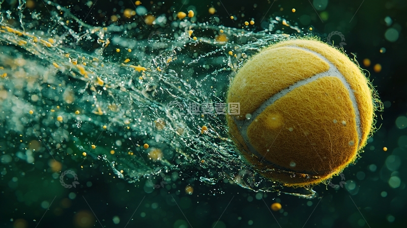 高清大图下载【趣麦麦图】高速运动的网球