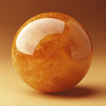 光滑的橙色水晶球