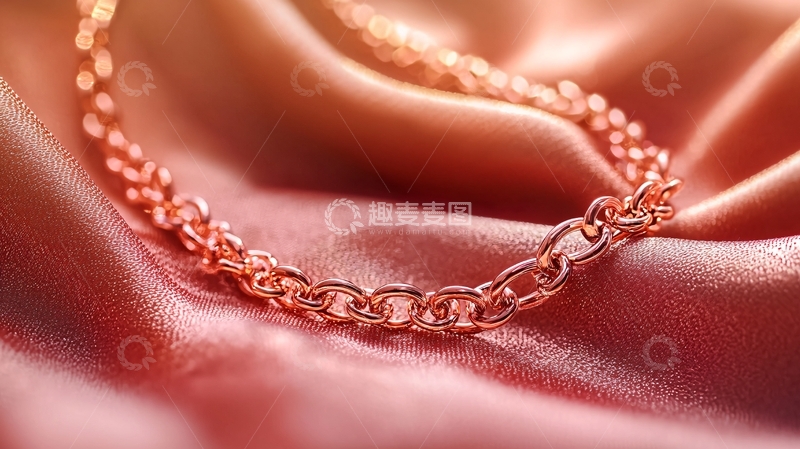 高清大图下载【趣麦麦图】玫瑰金项链