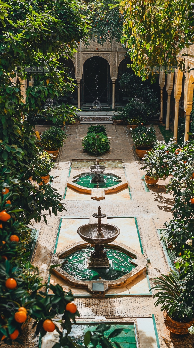 高清大图下载【趣麦麦图】西班牙庭院