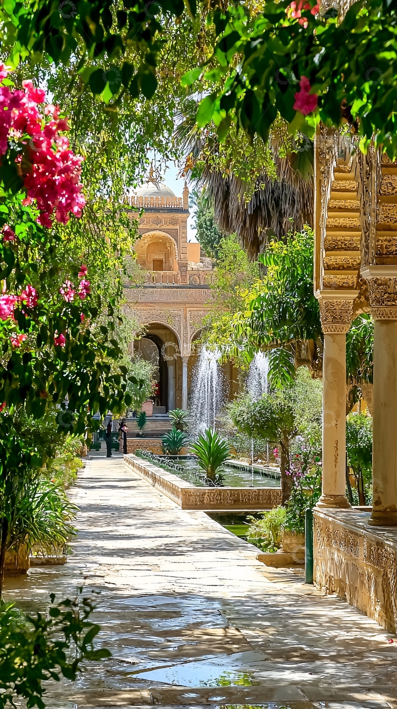 高清大图下载【趣麦麦图】西班牙庭院